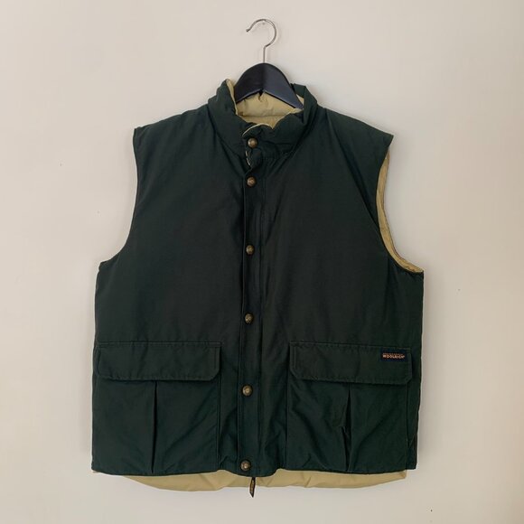 Vintage Woolrich Men's Duck Down Puffer Reversible Vest - Picture 2 of 12